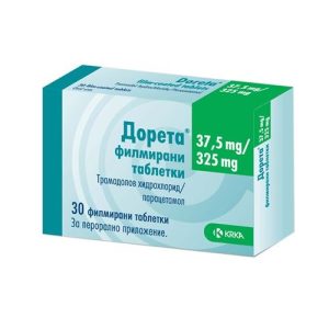 Дорета 37.5 мг / 325 мг x 30 филмирани таблетки