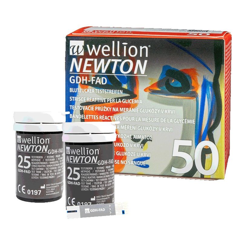 Wellion Newton GDH-FAD Апарат за измерване на кръвна захар +25 тест-ленти