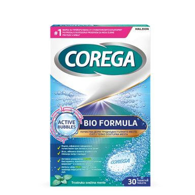 Корега Био Формула с Активни мехурчета х 30 ефервесцентни почистващи таблетки