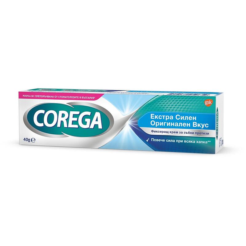 Корега Екстра силен фиксиращ крем с оригинален вкус  40 г