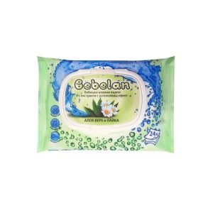 Мокри кърпички Bebelan с Алое вера и лайка х 24 броя